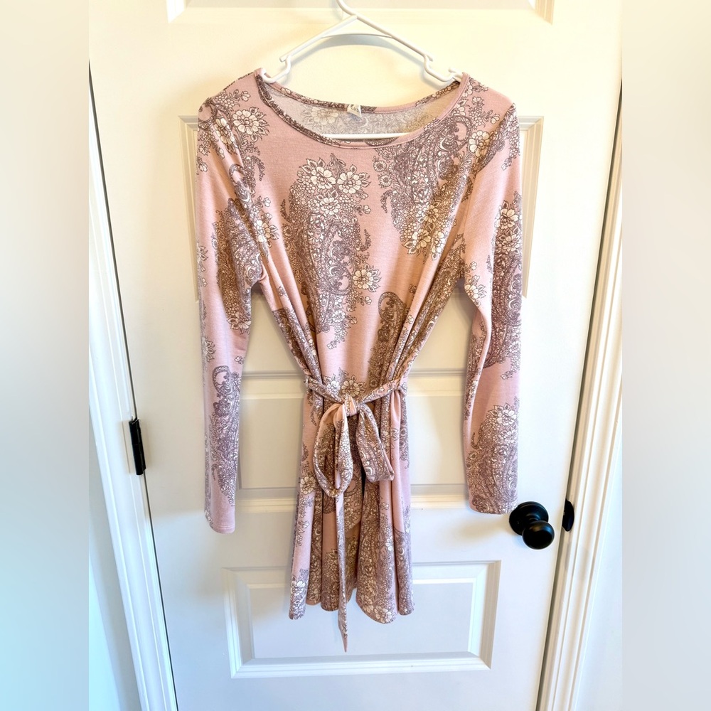 Paisley Dress with Tie